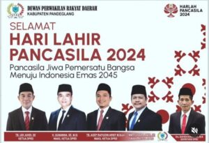 Jajaran Pimpinan DPRD Pandeglang mengucapkan Selamat Hari Lahir Pancasila Tahun 2024